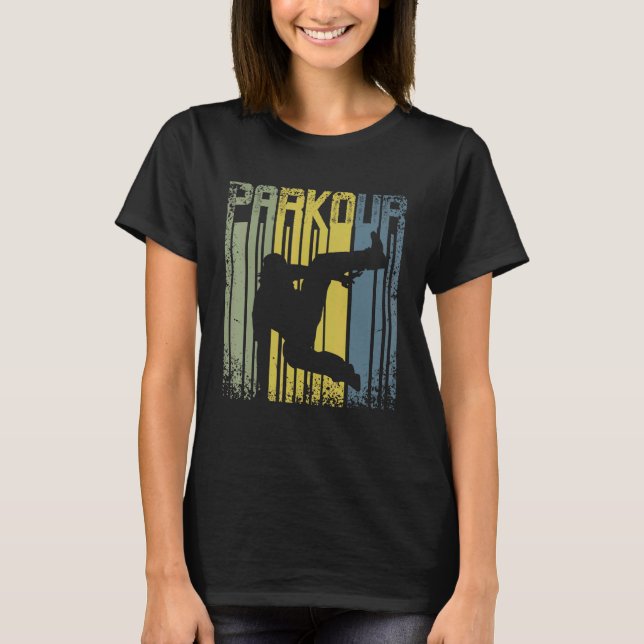 T-shirt Vintage Retro Parkour Freerunning (Devant)