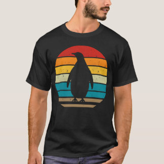 T-shirt Vintage Retro Penguins Sunset 70s 80s 90s Penguins