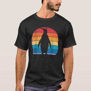 T-shirt Vintage Retro Penguins Sunset 70s 80s 90s Penguins