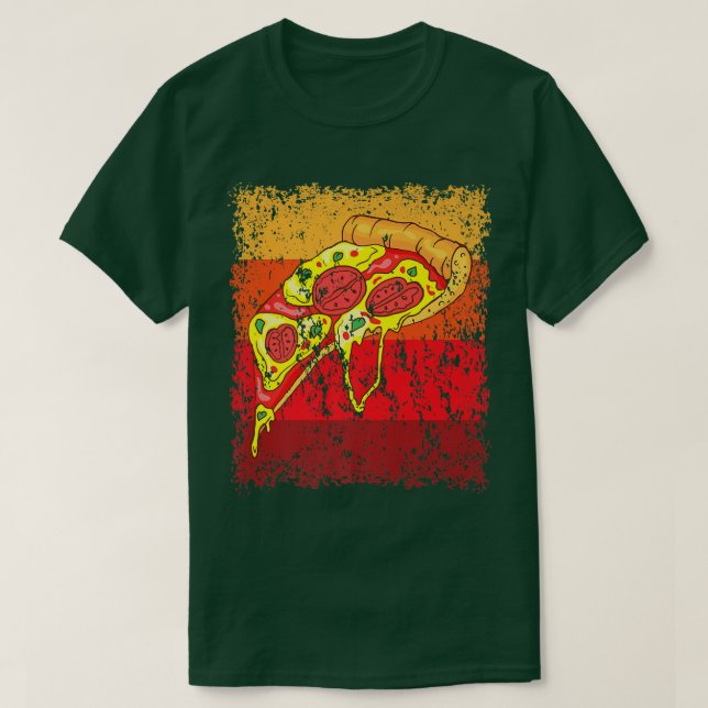 T-shirt Vintage Retro Pizza 1832  (Design devant)