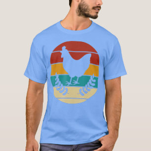 T-shirt Vintage Retro Poulet Volaille Agricole Hommes Femm