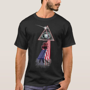 T-shirt Vintage Retro Prism US Flag Film Maker