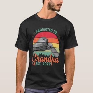 T-shirt Vintage Rétro Promu À Grand-Père Est. Père 2022