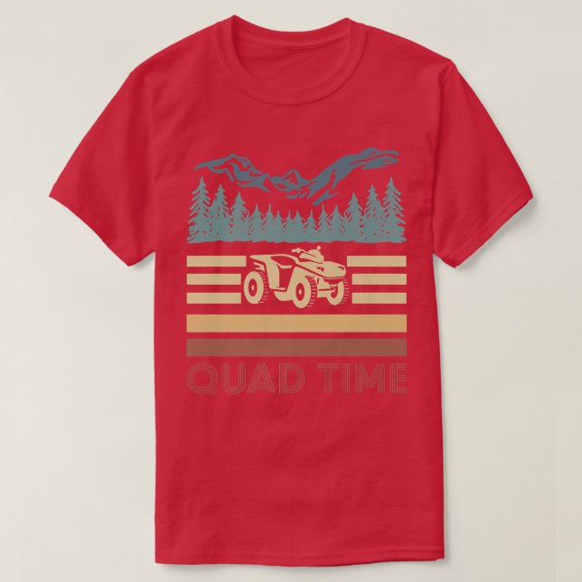 T-shirt Vintage Retro Quad Time 1039 (Design devant)