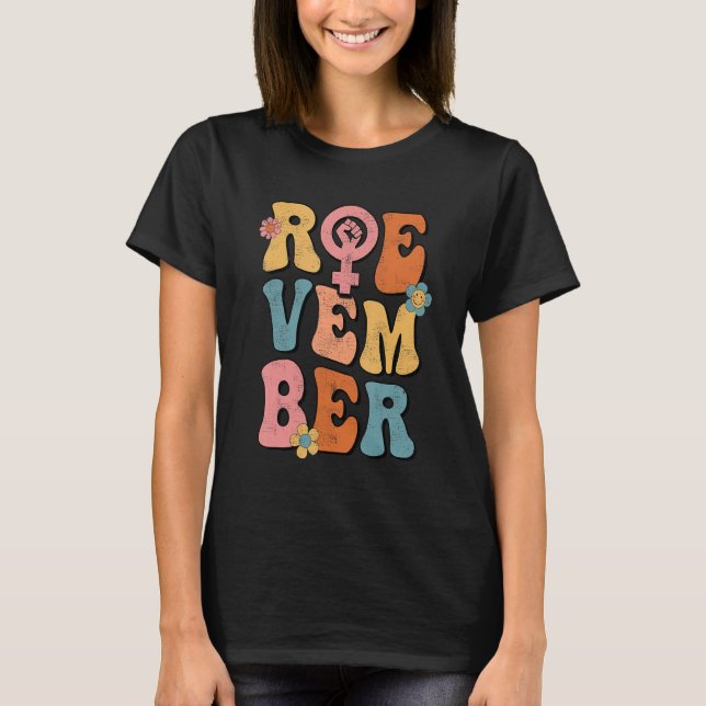 T-shirt Vintage Retro Roevember Novembre Feminist (Devant)