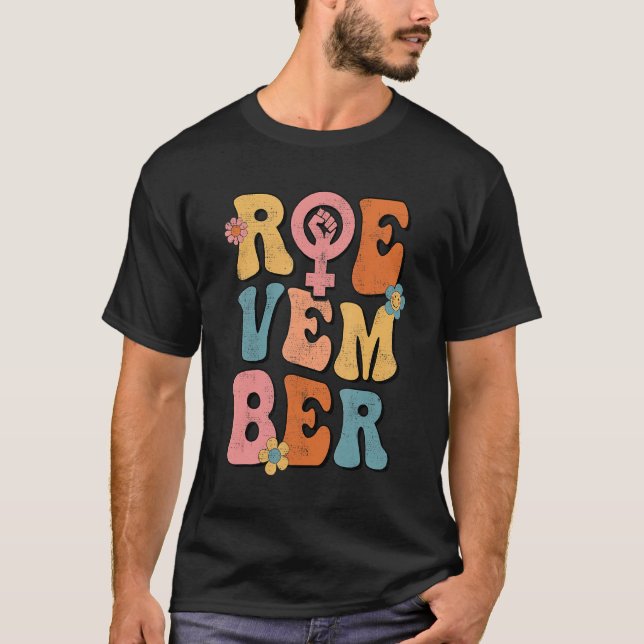 T-shirt Vintage Retro Roevember Novembre Feminist (Devant)