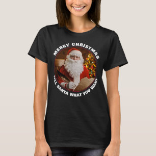T-shirt Vintage Retro Santa Claus Joyeux Noël Custom