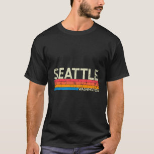 T-shirt Vintage Retro Seattle Washington Distants Souven