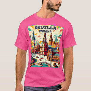 T-shirt Vintage Retro Sevillaseville Espagne