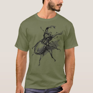T-shirt Vintage rétro stag coléoptère entomologie scientif