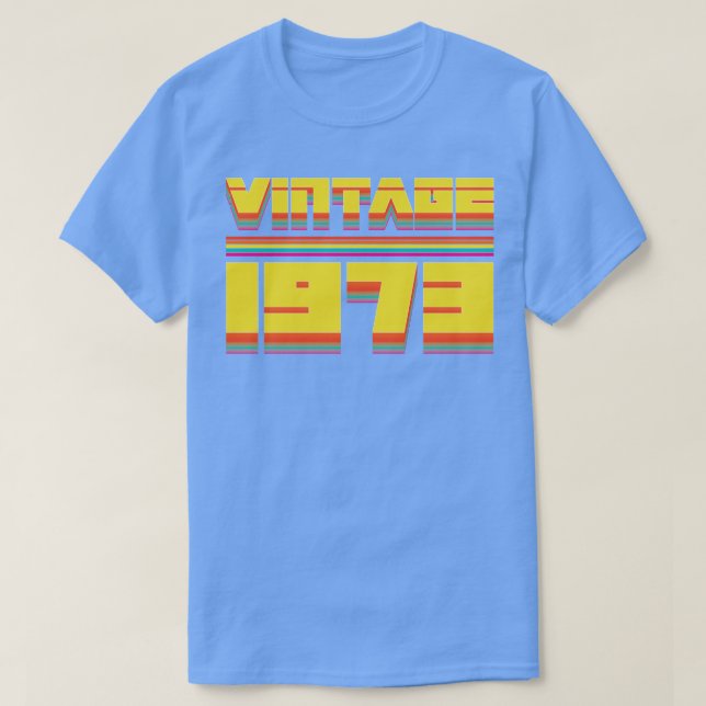 T-shirt Vintage Retro Stripes 1973 (Design devant)