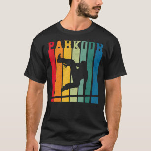 T-shirt Vintage Retro Style Activité Silhouette Free runni