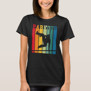 T-shirt Vintage Retro Style Activité Silhouette Free runni