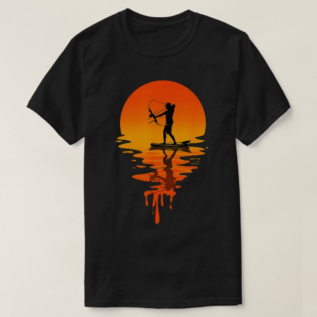 T-shirt Vintage Retro Style BowFishing (Design devant)