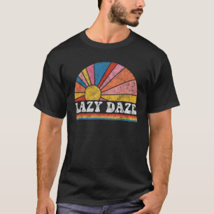 T-shirt Vintage Retro Style Graphique Coucher de soleil Ét