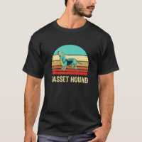Vintage Retro Style Sunset Basset Hound