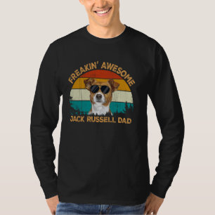 T-shirt Vintage Retro Sunglass Chien Freaking JackRussell