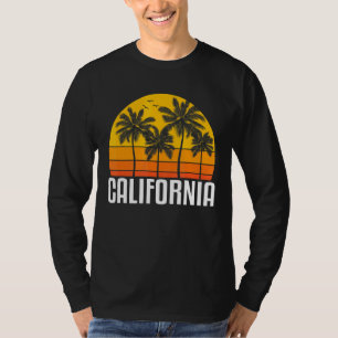 T-shirt Vintage Retro Sunset California Hommes Femmes 1