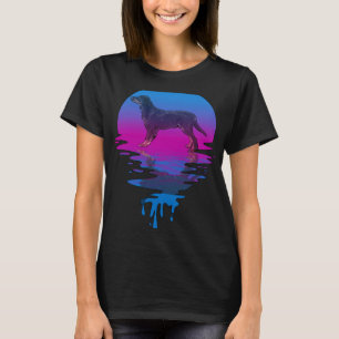 T-shirt Vintage Retro Sunset Gordon Setter