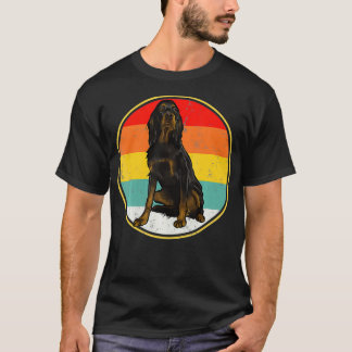 T-shirt Vintage Retro Sunset Gordon Setter Chien