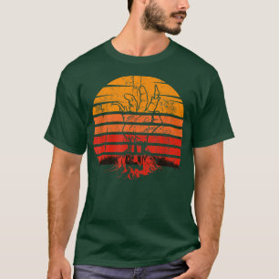 T-shirt Vintage Retro Sunset Halloween Zombie Hand Scandal