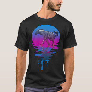 T-shirt Vintage Retro Sunset Hyena