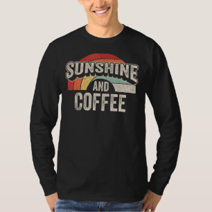 T-shirt Vintage Retro Sunshine Et Café Été 4