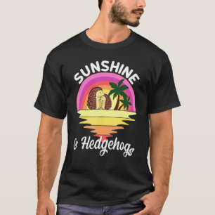 T-shirt Vintage Retro Sunshine Et Hedgie Hedgie Girl P