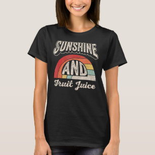 T-shirt Vintage Retro Sunshine Et Jus De Fruits Été 1