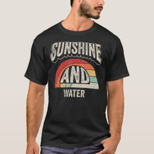 T-shirt Vintage Retro Sunshine Et Santé De L'Eau Été