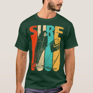 T-shirt Vintage Retro Surfer Surfing Gift For Men And Wome