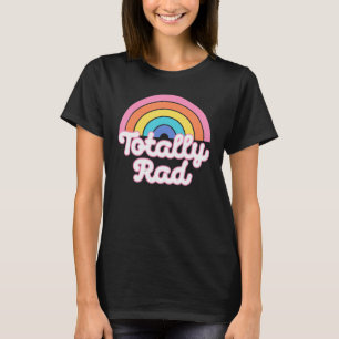T-shirt Vintage Rétro Totalement Rad Arc-en-ciel 80 S 90 S