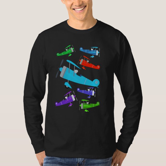 T-shirt Vintage Retro Toy Planes (Devant)