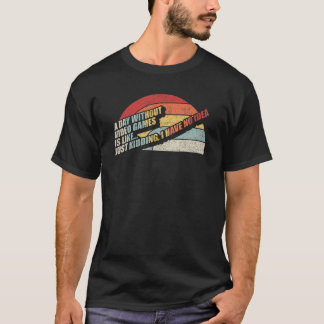T-shirt Vintage Rétro Une Journée Sans Jeux Vidéo Est Comm