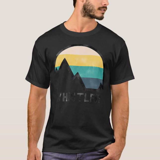 T-shirt Vintage Retro Whistler Canada (Devant)
