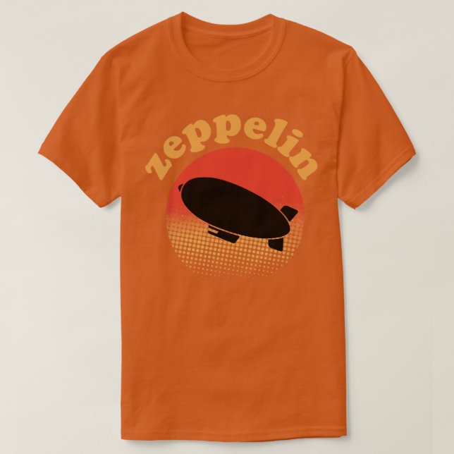 T-shirt Vintage Retro Zeppelin tee Dirigible Airship19 (Design devant)