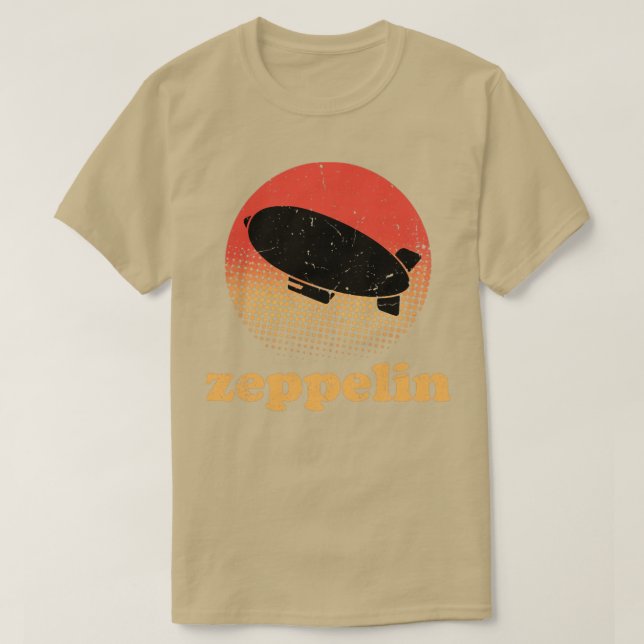 T-shirt Vintage Retro Zeppelin tee Dirigible Airship20 (Design devant)