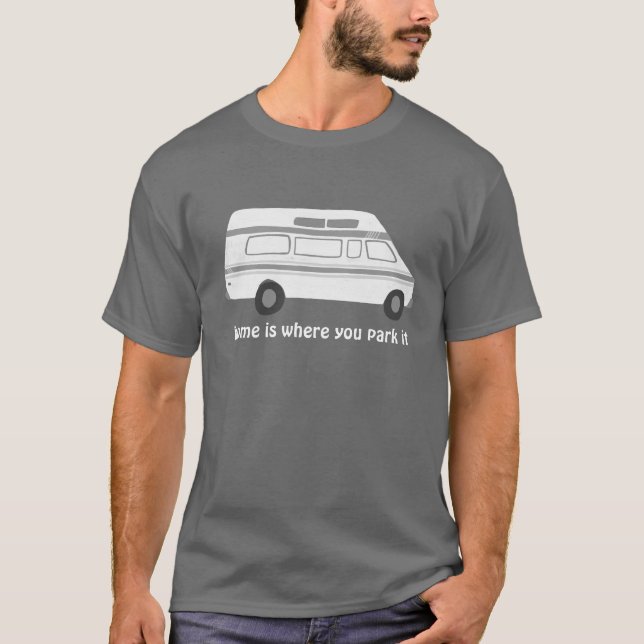 T-shirt Vintage rétroviseur campervan vanlife RV - customi (Devant)