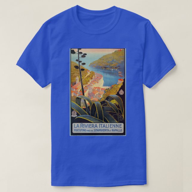 T-shirt Vintage Riviera Travel Portofino (Design devant)