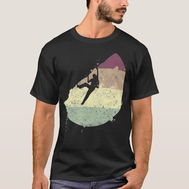 T-shirt Vintage Rock Escalade Bouldering Climbers (Devant)