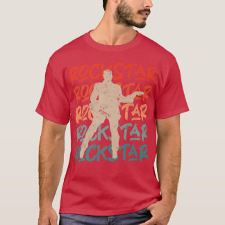 T-shirt Vintage Rock Music Guitariste Guitare Rocker Retro
