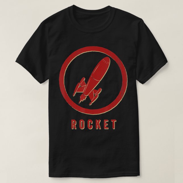 T-shirt Vintage Rocket Retro (Design devant)