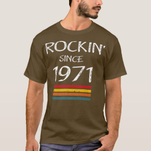T-shirt Vintage Rockin' depuis 1971 Rock Music 50e