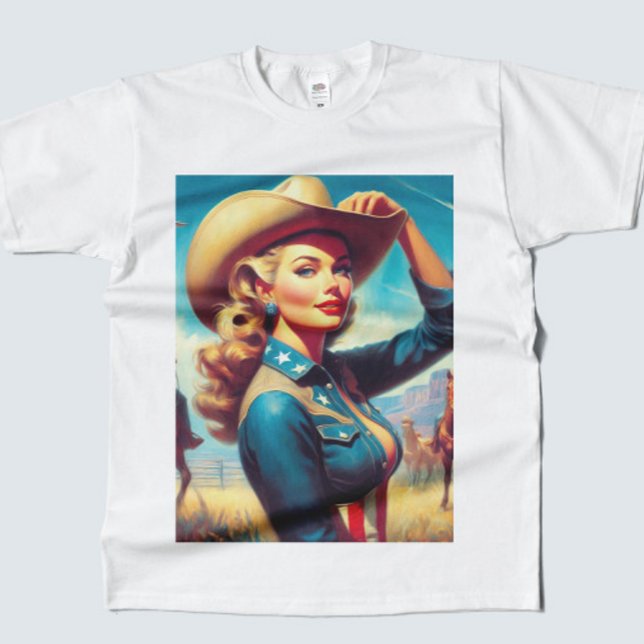 T-shirt Vintage Rodeo Pin-up (Créateur téléchargé)