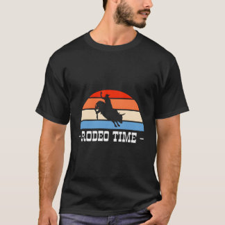 T-shirt Vintage Rodeo Time Bull Rider Cowboy