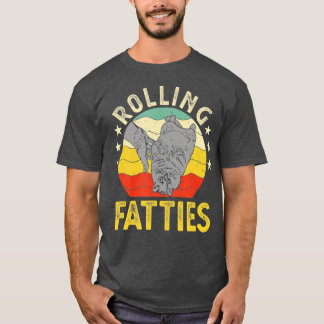 T-shirt Vintage Rolling Fatties Chat Retro Kitty Kitten Me