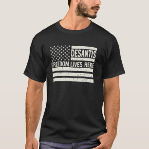 T-shirt Vintage Ron De Santis Liberté vit ici Floride État