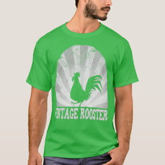 T-shirt Vintage Rooster Design gris Triblend