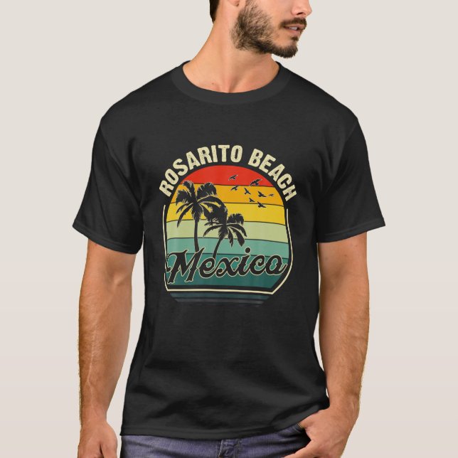 T-shirt Vintage Rosarito Beach Mexique Été Soleils de vaca (Devant)