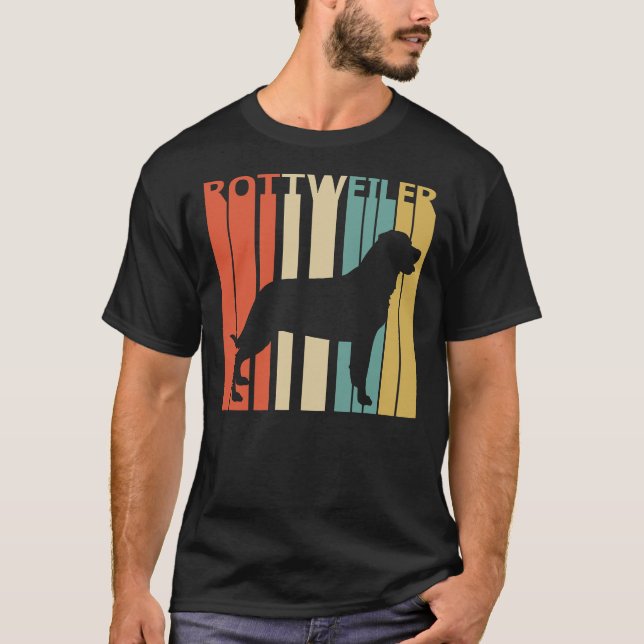 T-shirt Vintage Rottweiler Dog 7 (Devant)
